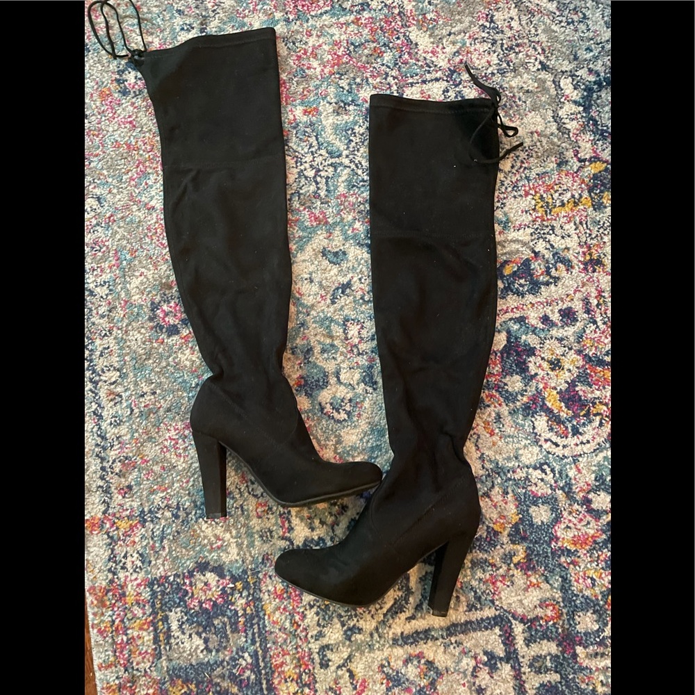 Steve Madden “Gorgeous” knee high suede boots.